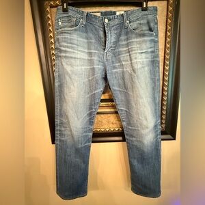 AG Adriano Goldschmied The Graduate Tailored Leg Blue Dark Wash Mens 38x30 Jeans